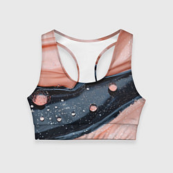 Женский спортивный топ Персиковая текстура с каплями