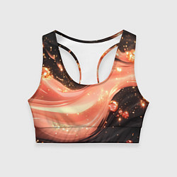 Топик спортивный женский Персиковая волна текстура, цвет: 3D-принт
