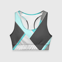 Женский спортивный топ Color black blue