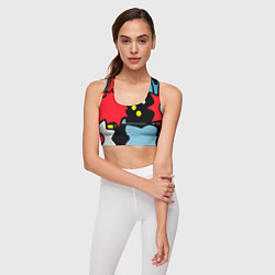 Топик спортивный женский Поп абстракция, цвет: 3D-принт — фото 2