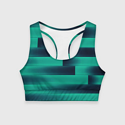 Женский спортивный топ Color light blue square