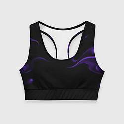 Топик спортивный женский The color purple is an abstraction, цвет: 3D-принт