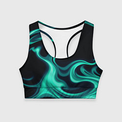 Женский спортивный топ Color turquoise black