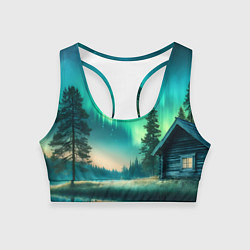 Женский спортивный топ Салатневое небо