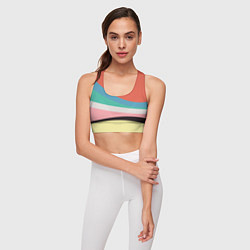 Топик спортивный женский Спектр июнь, цвет: 3D-принт — фото 2