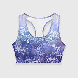 Женский спортивный топ Абстракция - white web on blue background