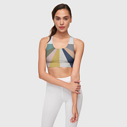 Топик спортивный женский Черное солнце красная луна, цвет: 3D-принт — фото 2