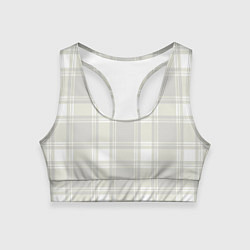 Топик спортивный женский Checked white completely, цвет: 3D-принт