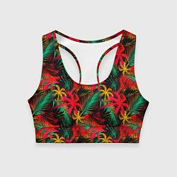 Женский спортивный топ Palm yellow red