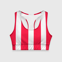 Женский спортивный топ Color red white line