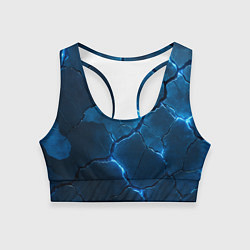 Женский спортивный топ Неоновые плиты с камуфляжем