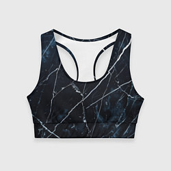 Женский спортивный топ Темно синий гранж