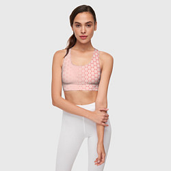 Топик спортивный женский Розовый узорчатый градиент, цвет: 3D-принт — фото 2