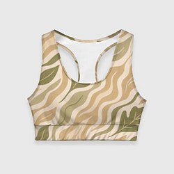 Топик спортивный женский Листопад, цвет: 3D-принт