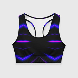 Женский спортивный топ Color black neon neon