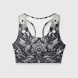 Топик спортивный женский Abstract pattern - graffiti, цвет: 3D-принт