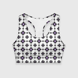 Топик спортивный женский Абстрактный геометрический орнамент, цвет: 3D-принт