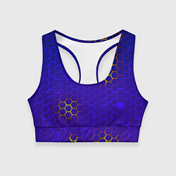 Топик спортивный женский Оптическая броня железного человека, цвет: 3D-принт