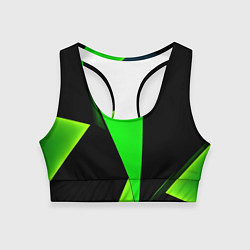 Топик спортивный женский Green tiles, цвет: 3D-принт