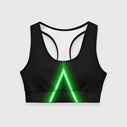 Топик спортивный женский Color neon green, цвет: 3D-принт