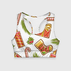 Женский спортивный топ Рождественский вайб