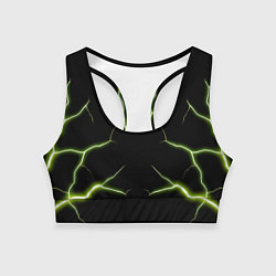 Женский спортивный топ Color green black