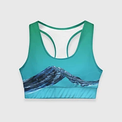Топик спортивный женский Зеленая вода, цвет: 3D-принт