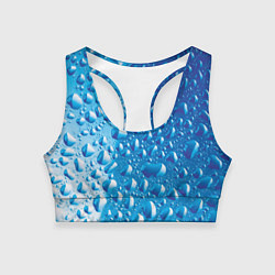 Топик спортивный женский Капли воды, цвет: 3D-принт
