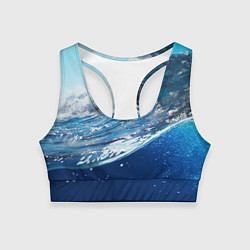 Топик спортивный женский Стихия воды, цвет: 3D-принт