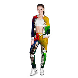 Олимпийка женская Корги, цвет: 3D-белый — фото 2