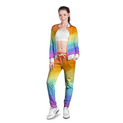 Олимпийка женская РАДУЖНЫЕ ВОЛНЫ RAINBOW WAVES Z, цвет: 3D-белый — фото 2