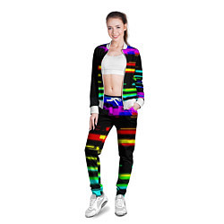 Олимпийка женская Color fashion glitch, цвет: 3D-белый — фото 2