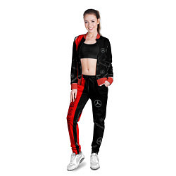 Олимпийка женская Mercedes Паттерн, цвет: 3D-красный — фото 2