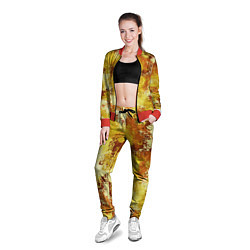 Олимпийка женская Спортивный камуфляж Пикси - Лимон, цвет: 3D-красный — фото 2