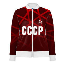 Олимпийка женская СССР КРАСНЫЕ ЛИНИИ, цвет: 3D-белый