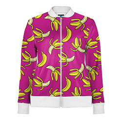 Олимпийка женская Banana pattern Summer Color, цвет: 3D-белый