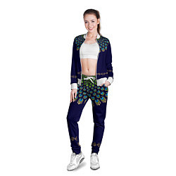 Олимпийка женская Павлиньи перья с вензелями, цвет: 3D-белый — фото 2