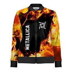 Олимпийка женская Metallica и пылающий огонь, цвет: 3D-черный
