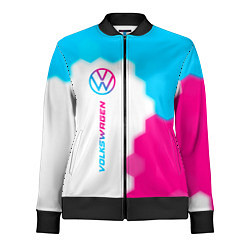 Олимпийка женская Volkswagen neon gradient style: по-вертикали, цвет: 3D-черный