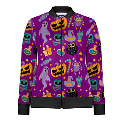 Женская олимпийка Happy Halloween - holiday pattern