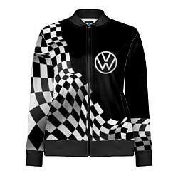 Олимпийка женская Volkswagen racing flag, цвет: 3D-черный