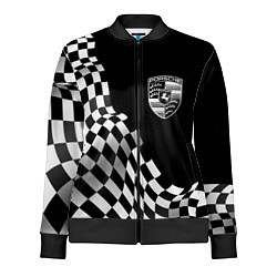 Олимпийка женская Porsche racing flag, цвет: 3D-черный