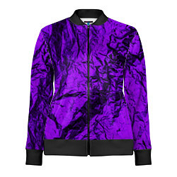 Олимпийка женская Фиолетовая фольга, цвет: 3D-черный