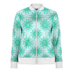 Олимпийка женская Цветок и завитушка, цвет: 3D-белый