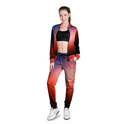 Олимпийка женская Космический градиент, цвет: 3D-красный — фото 2