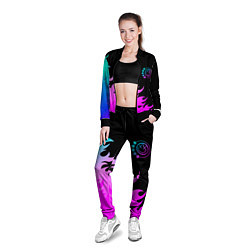 Олимпийка женская Blink 182 неоновый огонь, цвет: 3D-черный — фото 2