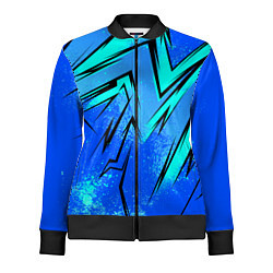 Олимпийка женская Sport uniform - синие брызки, цвет: 3D-черный