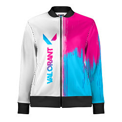 Олимпийка женская Valorant neon gradient style: по-вертикали, цвет: 3D-черный