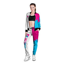 Олимпийка женская Roblox neon gradient style: по-вертикали, цвет: 3D-черный — фото 2