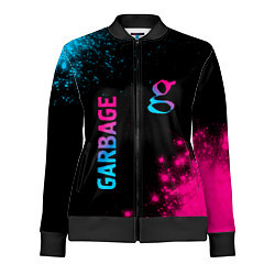Олимпийка женская Garbage - neon gradient: надпись, символ, цвет: 3D-черный